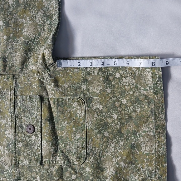 Wild Fable Womens Cropped Jacket Canvas Green Floral Size XS - Picture 5 of 9